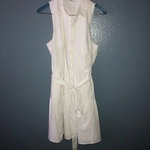 White collar express wrap dress